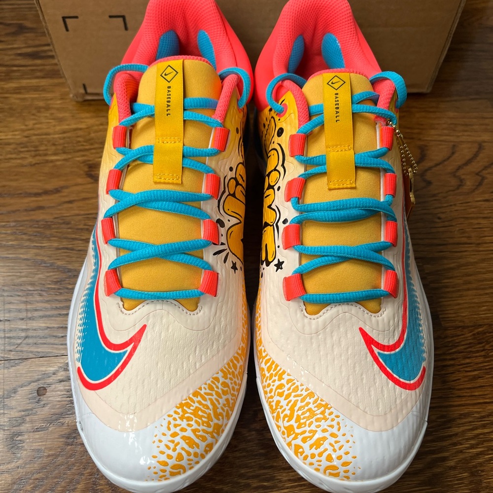 Nike Alpha Huarache Elite Low New York PE Mens Sz Baseball Cleats RBI - Picture 2 of 8
